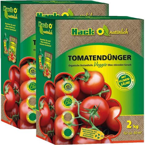 Engrais HACK-Bio pour tomates, 4 kg – Engrais pour légumes – Engrais de jardin – Action prolongée