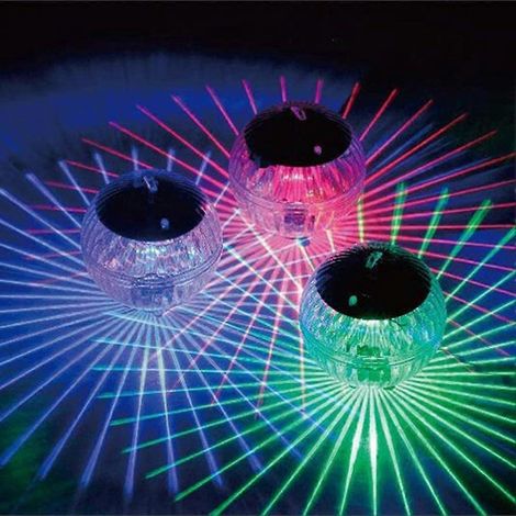 Fontaine solaire avec éclairage LED flottant étanche à changement de couleur pour bassin et jardin extérieur (1/5)