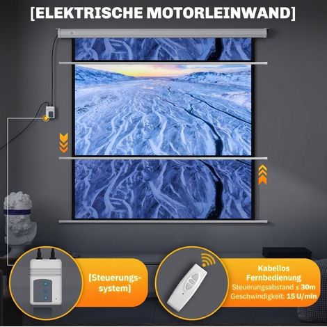 Schermo per proiettore motorizzato 85 pollici 1:1 4K HD bianco MODENUIT (1/5)