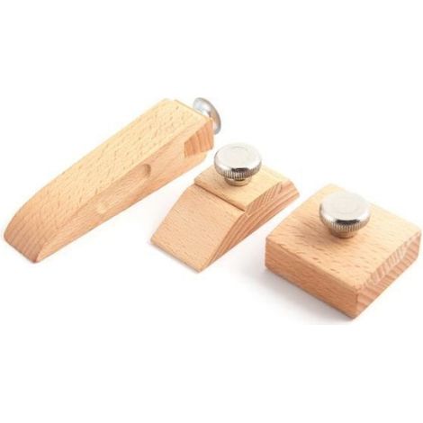 3PièCes Bloc de Papier Abrasif en Bois Ensemble Carré Biseauté Bloc de PonçAge à la Main Outil de Polissage de Meulage de POLISHER (1/4)