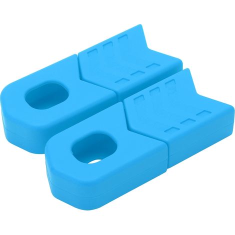 Lot de 4 protège-manivelles de vélo en silicone bleu, pour DH, FR, AM et XC (1/5)
