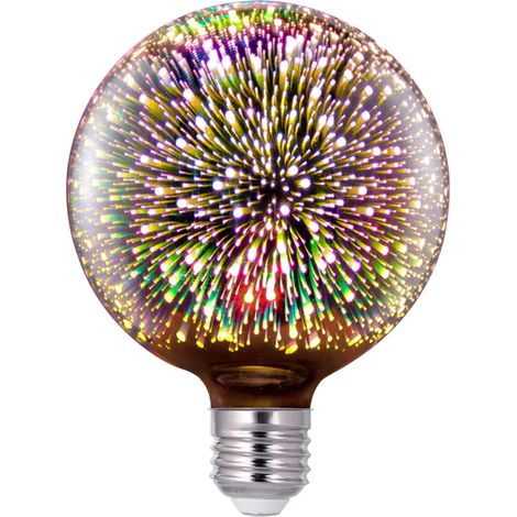 Lampadina Led Fuochi d&8217artificio 3D E27 G80 2W decorativa RGB Aigostar