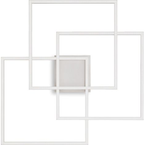 Ideal Lux FRAME Plafonnier semi-encastré à LED intégré carré blanc 2700K