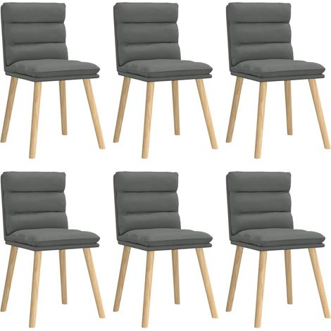 Maison Exclusive - Sedie da Pranzo 6 pz Grigio Scuro in Tessuto