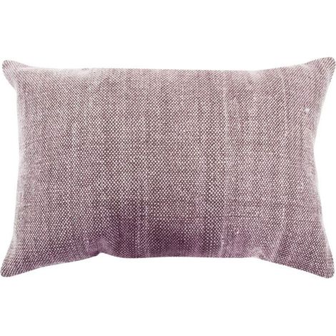 VINTAGE USED - Coussin effet délavé rose poudré 60x40 (1/5)