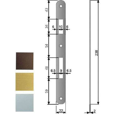 Incontro Serrature Patent Bt 8X90 Bronzato 590 Agb (1/2)