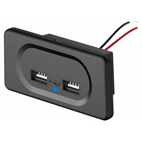 FENOPLASTICAPrise Double Chargeur USB, 12V-24V 3.1A Panneau de Commande du Chargeur de Voiture Prise de Charge Etanche pour Voiture Camion Moto Marine Camping-car SUV (1/5)