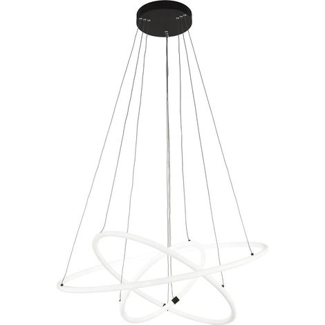 Searchlight Revolve 3-Licht-LED-Ring-Pendelleuchte, Mattschwarz 3000K (1/3)