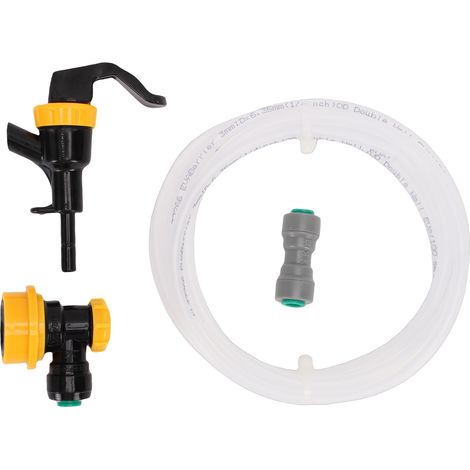 Kit de montage de conduite de bière à verrouillage à bille 1/4 pouce avec adaptateur pour robinet pour barbecues, sorties à la plage, festivals et pique-niques en plein air (1/5)