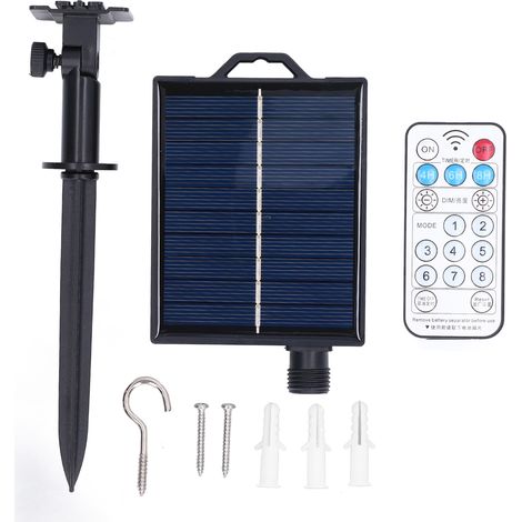 Boîtier De Contrôle Pour Guirlande Lumineuse Solaire Avec Télécommande 8 Modes Éclairage Extérieur Jardin 3.7V (1/5)
