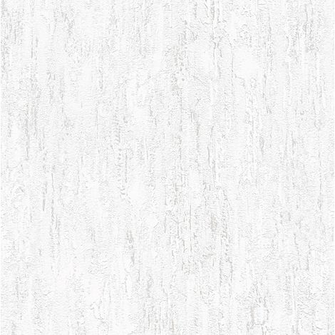 BRICOFLOR Papier Peint imitation béton Papier Peint effet béton blanc et gris clair Tapisserie intissée pour bureau, chambre & plus (1/5)
