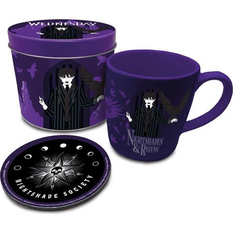 Coffret Mug en céramique Boite en métal et sous-verre inclus 330ml Idée cadeau anniversaire (1/2)