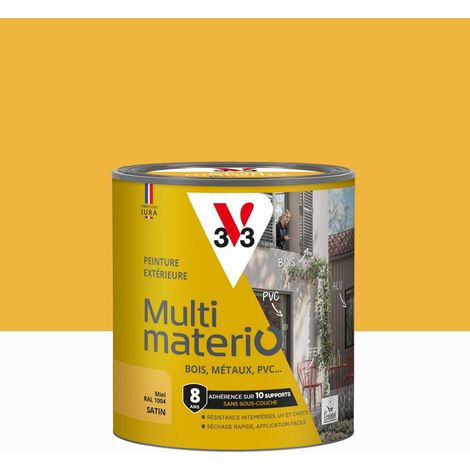 Pintura multimaterial para exteriores Multimaterio V33, miel satinada, 0,5 l V33