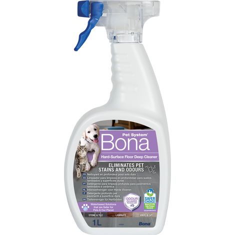Bona - Nettoyant en Profondeur pour Sols Durs Bona 1L spécial animaux - Détachant et Destructeur d'Odeurs pour Animaux - Éliminateur d'Odeurs d'Urine de Chat - Nettoyant Taches - Adapté comme Spray po (1/5)