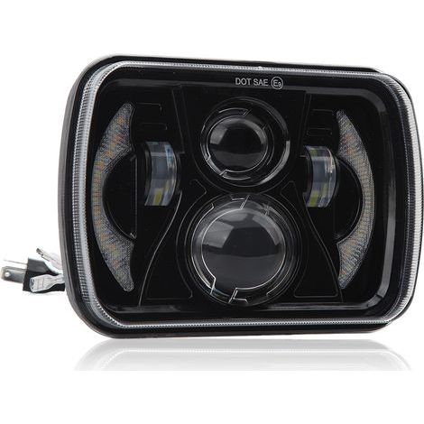 Phare LED carré, Clignotant carré pour Phare DRL de Voiture, étanche, Compatible avec Cherokee XJ YJ Comanche MJ 240SX. (1/5)