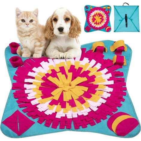 Tapis à renifler pour chiens, puzzle, encourage la recherche de nourriture naturelle, durable et lavable en machine. (1/5)