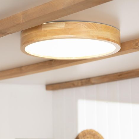 Plafón LED 20W Circular Madera Ø400 mm CCT Seleccionable Kayu Madera (1/5)