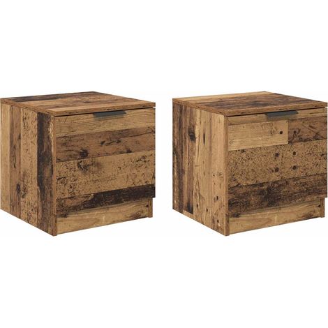 Maison Exclusive - Mueble cama con cajón 2 pcs Madera vieja 40 x