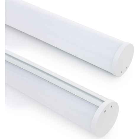 Perfil Aluminio Colgante Redondo 2m para Tira LED hasta 22 mm Blanco 2 m Blanco traslúcido (1/5)