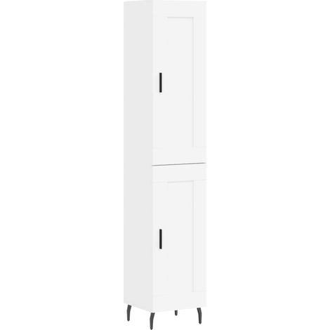 Aparador cómoda mueble de almacenaje organizador cocina salón salón alto 345 x 34 x 180 cm madera de ingeniería blanco 020032389