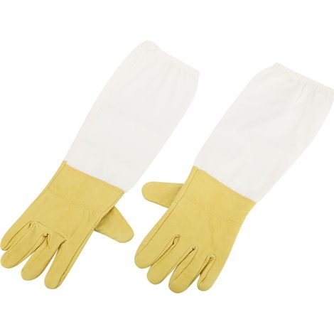 Gants d'apiculture unisexes anti-abeilles et anti-piqûres, manches longues, outils de protection professionnels pour les mains et les bras des apiculteurs (XXL) (1/5)