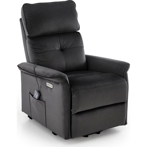 Sillón reclinable Houston 1979, Negro, 82x80x90cm, Tapiz (1/5)