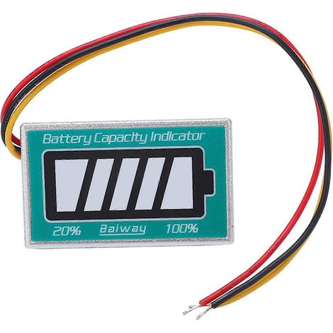Batteriemessgerät, Spannungsprüfer, Kapazitätsüberwachungsanzeige 8-63V für Auto, Fahrzeug, Boot 12V