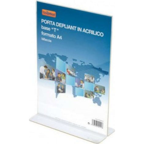 PORTA DEPLIANT ACRILICO BASE L - FORMATO A4 (47NIK002/4)