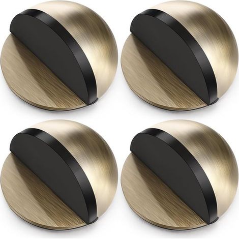 Selbstklebende Türstopper für den Boden, oval, aus Edelstahl, halbmondförmig, mit Klebstoff, für Hartböden und Glas (bronzefarben, 4 Stück) (1/5)