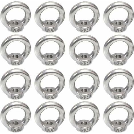 Eye Nut - M5 Threaded Stainless Steel Lifting Ring Nut - For Home Garden Hanging And Lifting Applications - 1 Piece (1/5)