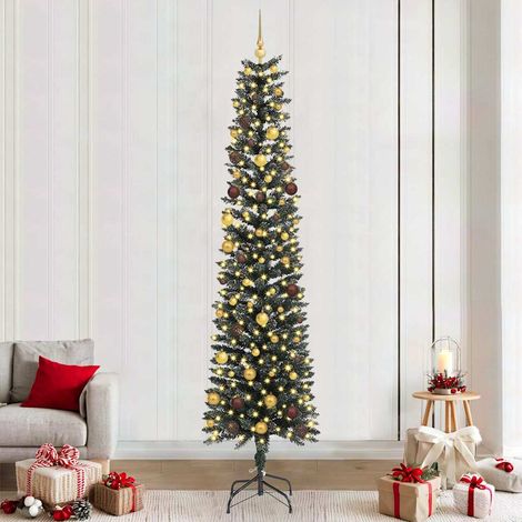 Teenpull – Künstlicher Weihnachtsbaum mit 300 LEDs mit Ständer Grün 240 cm (1/5)