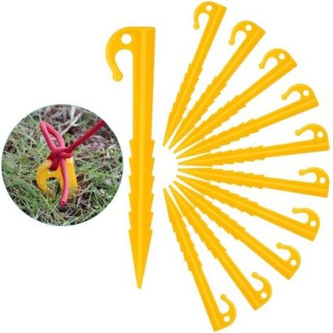 30 Pcs Piquet de Tente en Plastique, Piquets de Tente Spirale, Sardine Tente de Jardin Sol, Robuste et Durable, pour Accessoires pour Camping, Auvents de Camping, Auvents de Caravane (1/5)