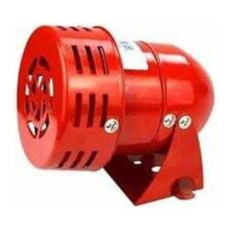Sirène alarme 220V puissante sirène extérieure alarme , XU,120dB rouge moteur fil Sirne métal corne industrie bateau alarme - (1/4)