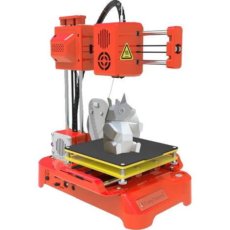 Imprimante 3D, Vitesse Max 40 mm/s, Compatible avec les Filaments PLA et TPU, EasyThreed K7 Orange (1/2)