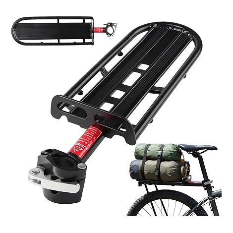 Mountain Bike Rack Bicycle Luggage Rack Aluminum Alloy Adjustable Quick Rear Seat Tube (1/5)
