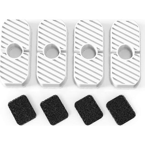 Filtres de rechange pour fontaine à eau sans fil pour chat SSPF-V04, 2,8 L/95 oz, filtres automatiques pour fontaine à eau pour animaux de compagnie, lot de 4+4 (1/5)