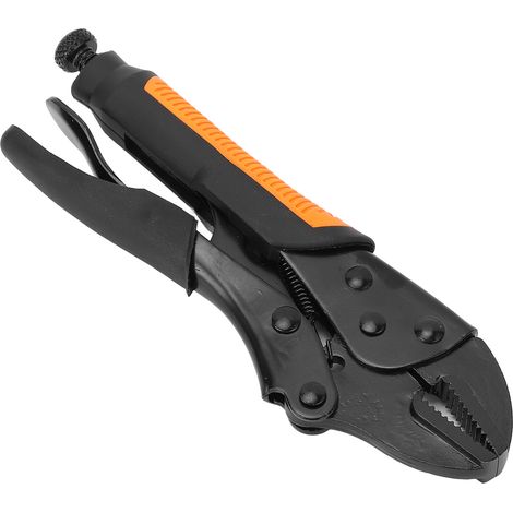 Pinces multiprises mâchoire courbe dents résistantes à l'usure manche antidérapant pliers portable avec vis réglable 18 cm (1/5)