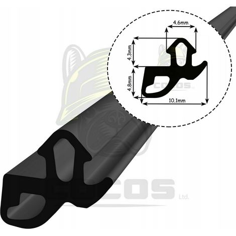 Guarnizione per finestre in PVC S-1560 ALUPLAST NERO 1m (1/5)