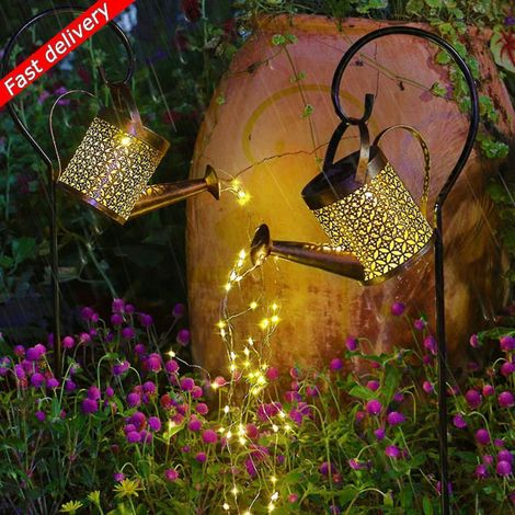Guirlande Solaire LED Vattenkanna Déco Jardin Arrosoir Support Kettle-Rack, Éclairage Extérieur (1/5)
