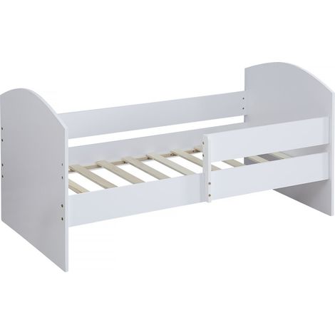 Cama infantil con barrera "Victoria" - Madera - Blanco - 80 x 160 cm