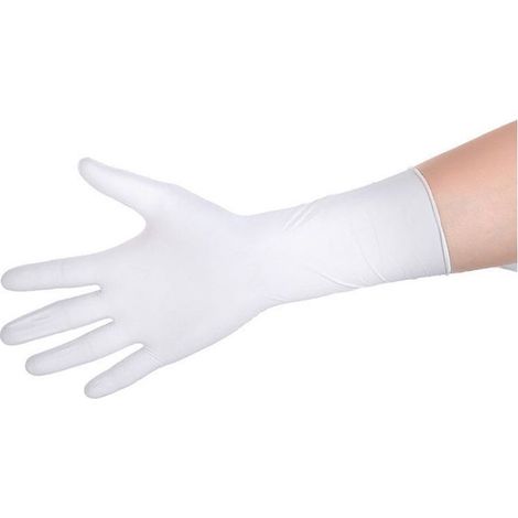 100 gants en latex Divers accessoire de portail, légèrement poudrés, usage unique, haute sensibilité, sans danger alimentaire (1/5)