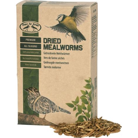 Esschert Design – Vers de farine séchés pour oiseaux – Nourriture riche en protéines – Friandise pour oiseaux sauvages – Poids 0,328 kg (1/2)