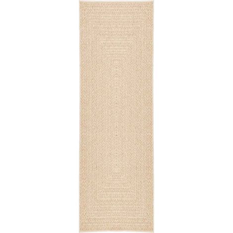Tapis ZIZUR beige 80x250 cm aspect de jute intérieur extérieur (1/5)