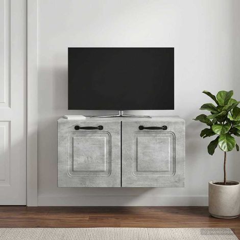 Wandmontierter TV-Schrank Betongrau 59,5 x 31 x 30 cm (1/5)