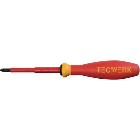 TECWERK Schraubendreher Gr.PZD 1 Klingen-L.80mm VDE isol.TECWERK (1/4)