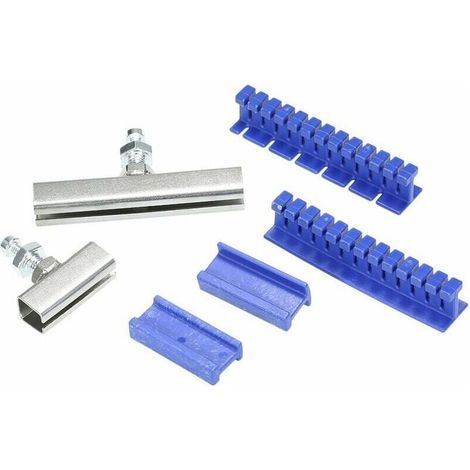 Outil De Reparation De Bosses De Carrosserie Outil De Debosselage Automobile Tirez Les Onglets Ligne De Traction En Metal, Bleu Et Argent (1/4)