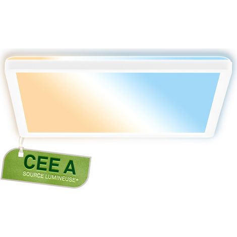 Panneau LED, source lumineuse, 11,4 W à 2400lm, plat, CCT, lumière indirecte, dalle led, panneau plafond, plafonnier, lustre salon, lustre chambre, 29,3x29,3x3 cm, blanc (1/5)