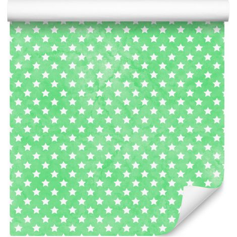 Carta da parati con stelle color menta, sfondo color menta per soggiorno e camera da letto 50x1000 cm (1/5)