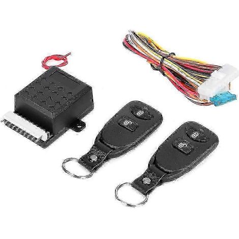 Sistema de alarma central universal para automóvil con control remoto, kit antirrobo, bloqueo y desbloqueo remoto, luces intermitentes dobles, apertura del maletero, indicador LED, alcance de 30-80 m, (1/5)