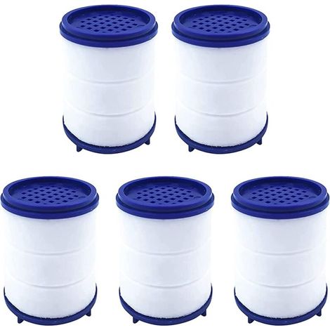 Embout de pulvérisation pour robinet Remplacement du filtre à eau, Adoucisseur d'eau dure pour tête de robinet de cuisine, Cartouches filtrantes de remplacement 5 pièces